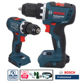 دریل پیچ گوشتی شارژی چکشی 13 میلی متری 18 ولت بوش مدل فوق هوشمند کد GSB 18 V-65 Extra